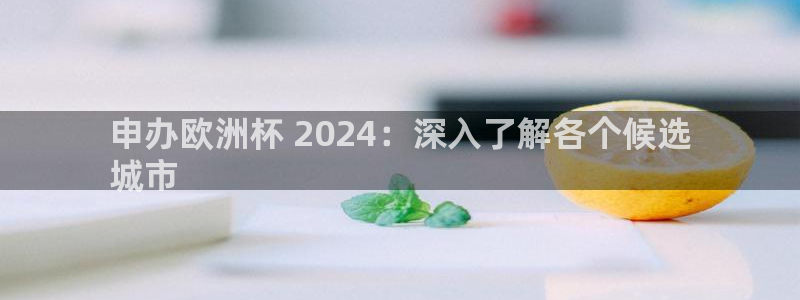 欧洲杯决赛彩票网上购买：申办欧洲杯 2024：深入了解各个候选
城市